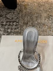 Kitlife Amina Muaddi Rosie 100mm Runway-ready Style Pumps in Silver - 4