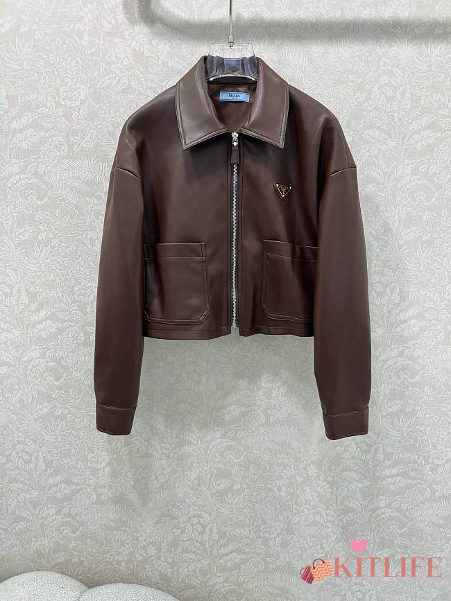 Kitlife Prada 25 Dark Brown Leather Jacket - 1