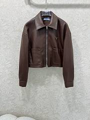 Kitlife Prada 25 Dark Brown Leather Jacket - 1