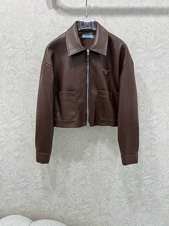 Kitlife Prada 25 Dark Brown Leather Jacket
