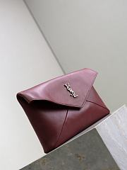 Kitlife Saint Laurent Cassandre Large Envelope Pouch In Burgundy Lambskin 769307 29.5×18×4.5cm - 6