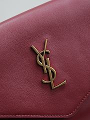 Kitlife Saint Laurent Cassandre Large Envelope Pouch In Burgundy Lambskin 769307 29.5×18×4.5cm - 4