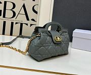 Kitlife Dior Jolie Top Handle Mini Chain Bag Grey 18.5x13x8.5cm - 6