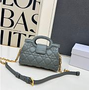 Kitlife Dior Jolie Top Handle Mini Chain Bag Grey 18.5x13x8.5cm - 4
