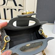 Kitlife Dior Jolie Top Handle Mini Chain Bag Grey 18.5x13x8.5cm - 3