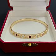 Kitlife Cartier Red & Crystal Diamond Bracelet in Gold - 1