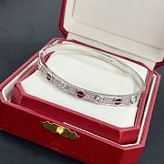 Kitlife Cartier Red & Crystal Diamond Bracelet in Silver - 1