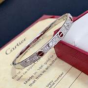 Kitlife Cartier Red & Crystal Diamond Bracelet in Silver - 6
