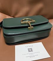 Kitlife Gucci Siena Small Shoulder Bag Green Leather 846705 22.5x14x8cm - 5
