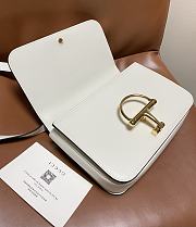 Kitlife Gucci Siena Small Shoulder Bag White Leather 846705 22.5x14x8cm  - 6