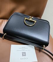 Kitlife Gucci Siena Small Shoulder Bag Black Leather 846705 22.5x14x8cm  - 6
