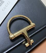 Kitlife Gucci Siena Small Shoulder Bag Black Leather 846705 22.5x14x8cm  - 3