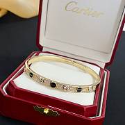 Kitlife Cartier Black & Crystal Diamond Bracelet in Gold - 4