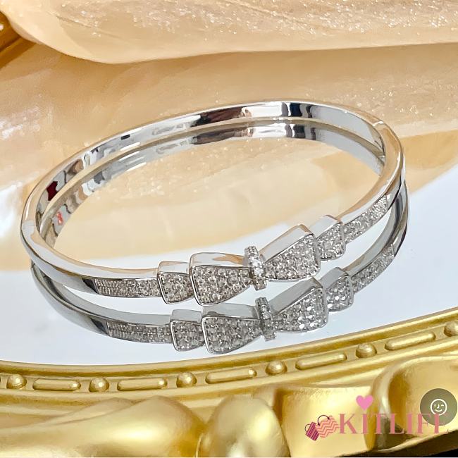 Kitlife Cartier Bow Diamond Bracelet in Silver - 1