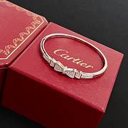 Kitlife Cartier Bow Diamond Bracelet in Silver - 4