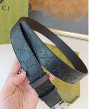 Kitlife Gucci Reversible Belt with Interlocking G Buckle In Black & Brown  - 2