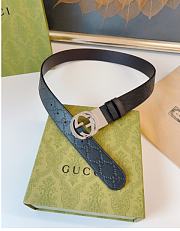 Kitlife Gucci Reversible Belt with Interlocking G Buckle In Black & Brown  - 5