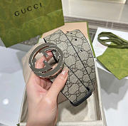 Kitlife Gucci Reversible belt with Interlocking G Buckle Belt Beige & Black  - 2