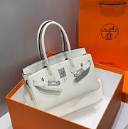 Kitlife Hermes Birkin Shoulder Togo White Leather With Silver Buckle 29cm  - 2