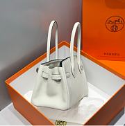 Kitlife Hermes Birkin Shoulder Togo White Leather With Silver Buckle 29cm  - 3