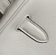 Kitlife Hermes Birkin Shoulder Togo White Leather With Silver Buckle 29cm  - 4