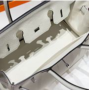 Kitlife Hermes Birkin Shoulder Togo White Leather With Silver Buckle 29cm  - 6