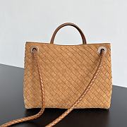 Kitlife Bottega Veneta Andiamo Bag Brown Suede Leather 743572 32x24x12cm - 6