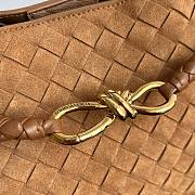 Kitlife Bottega Veneta Andiamo Bag Brown Suede Leather 743572 32x24x12cm - 2