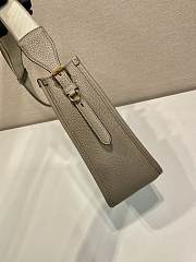 Kitlife Prada Medium Grey Leather Shoulder Bag 1BC073 30x28x12cm - 6