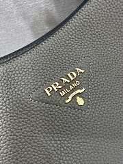 Kitlife Prada Medium Grey Leather Shoulder Bag 1BC073 30x28x12cm - 5