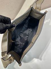 Kitlife Prada Medium Grey Leather Shoulder Bag 1BC073 30x28x12cm - 4