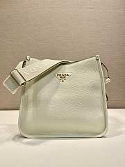 Kitlife Prada Medium White Leather Shoulder Bag 1BC073 30x28x12cm - 1