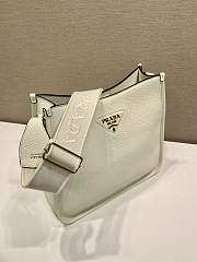Kitlife Prada Medium White Leather Shoulder Bag 1BC073 30x28x12cm - 6