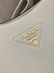 Kitlife Prada Medium White Leather Shoulder Bag 1BC073 30x28x12cm - 5