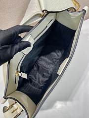 Kitlife Prada Medium White Leather Shoulder Bag 1BC073 30x28x12cm - 3