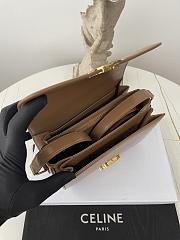 Kitlife Celine Classic Triomphe Bag in Tan Calfskin 187363 22x16.5x7cm - 3