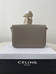 Kitlife Celine Classic Triomphe Bag in Grey Calfskin 187363 22x16.5x7cm - 5