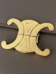 Kitlife Celine Classic Triomphe Bag in Grey Calfskin 187363 22x16.5x7cm - 2