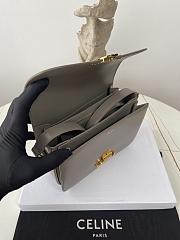 Kitlife Celine Classic Triomphe Bag in Grey Calfskin 187363 22x16.5x7cm - 3