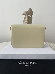 Kitlife Celine Classic Triomphe Bag in Cream Calfskin 187363 22x16.5x7cm - 6
