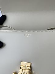 Kitlife Celine Classic Triomphe Bag in Cream Calfskin 187363 22x16.5x7cm - 5
