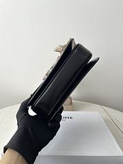 Kitlife Celine Classic Triomphe Bag in Black Calfskin With Silver Buckle 187363 22x16.5x7cm - 4