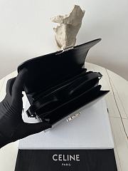 Kitlife Celine Classic Triomphe Bag in Black Calfskin With Silver Buckle 187363 22x16.5x7cm - 2