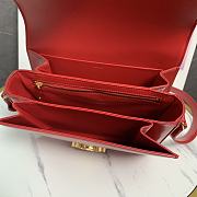 Kitlife Celine Classic Triomphe Bag in Red Calfskin 187363 22x16.5x7cm  - 5