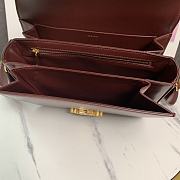 Kitlife Celine Classic Triomphe Bag in Burgundy Calfskin 187363 22x16.5x7cm - 4