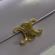 Kitlife Celine Classic Triomphe Bag in Light Purple Calfskin 187363 22x16.5x7cm - 4