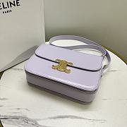 Kitlife Celine Classic Triomphe Bag in Light Purple Calfskin 187363 22x16.5x7cm - 2
