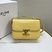 Kitlife Celine Classic Triomphe Bag in Yellow Calfskin 187363 22x16.5x7cm - 1