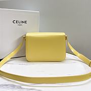 Kitlife Celine Classic Triomphe Bag in Yellow Calfskin 187363 22x16.5x7cm - 6