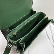 Kitlife Celine Classic Triomphe Bag in Dark Green Calfskin 187363 22x16.5x7cm - 4